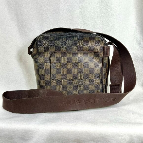 Authentic Unisex Louis Vuitton Olav Crossbody PM Brown Canvas Bag - Picture 1 of 15